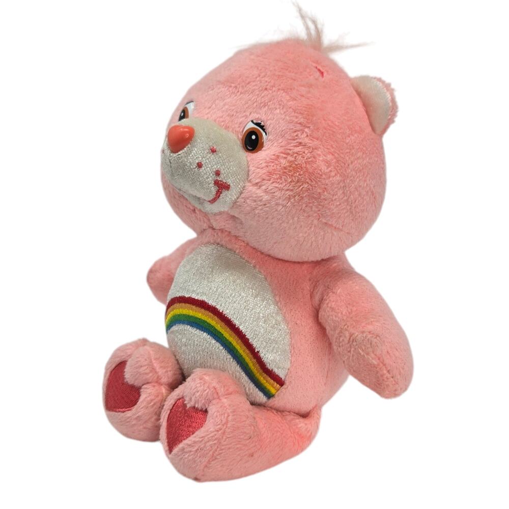 Play Along Vintage Cheer Bear Care Bears Cartoon Stuffed Animal Plush Toy 6" - Picture 3 of 6